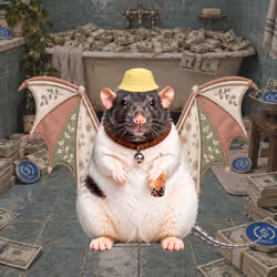 Fat Cat Bat Rat Wif Hat #08441