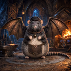 Fat Cat Bat Rat Wif Hat #09598
