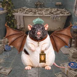 Fat Cat Bat Rat Wif Hat #07826