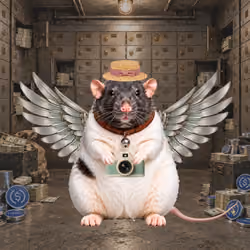 Fat Cat Bat Rat Wif Hat #01587