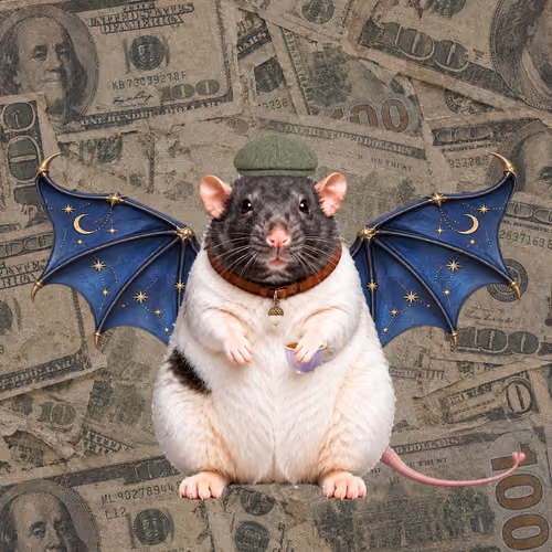 Fat Cat Bat Rat Wif Hat #01259
