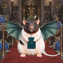 Fat Cat Bat Rat Wif Hat #01619