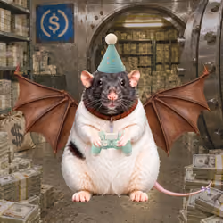 Fat Cat Bat Rat Wif Hat #00670