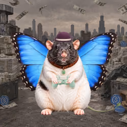 Fat Cat Bat Rat Wif Hat #08554