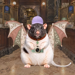 Fat Cat Bat Rat Wif Hat #00959