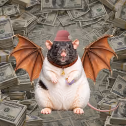 Fat Cat Bat Rat Wif Hat #05548