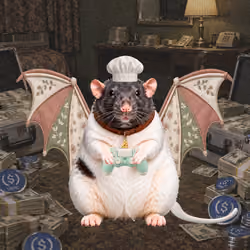 Fat Cat Bat Rat Wif Hat #02777
