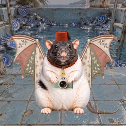 Fat Cat Bat Rat Wif Hat #01759