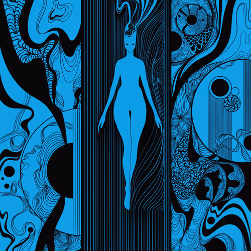 Between blue and black