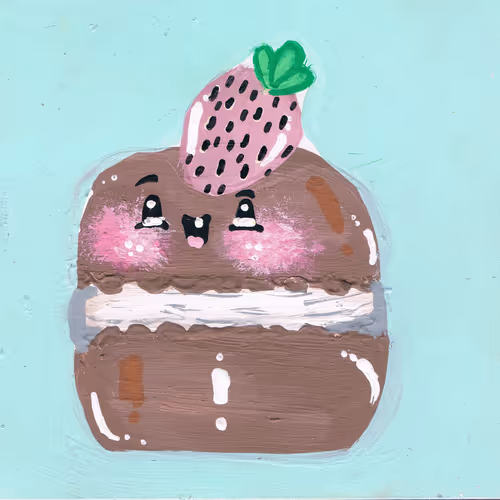 STRAWBERRY CHOC MACOROON