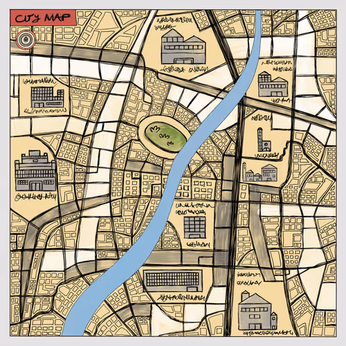 City Map of the Helmeted Man