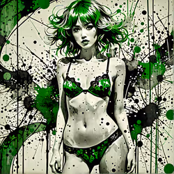 Brindle Waifu (green)