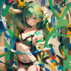Pollock Waifu (green)