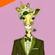 Giraffe in Suit