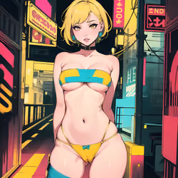 Retrowave Waifu (yellow)