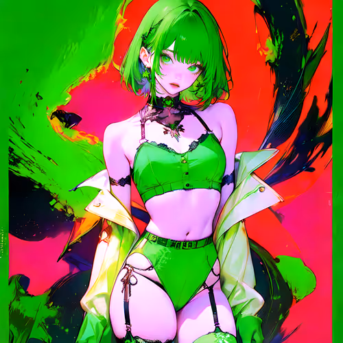 Chroma Waifu (green)