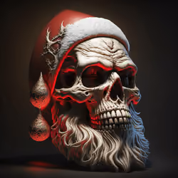 christmas skull