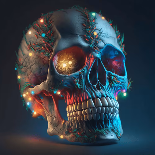 christmas skull