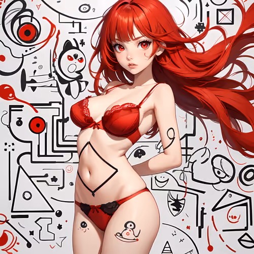 Doodle Waifu (red)
