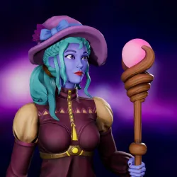 Cosmic Female Wizard #7521