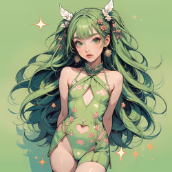 Harajuku Waifu (green)