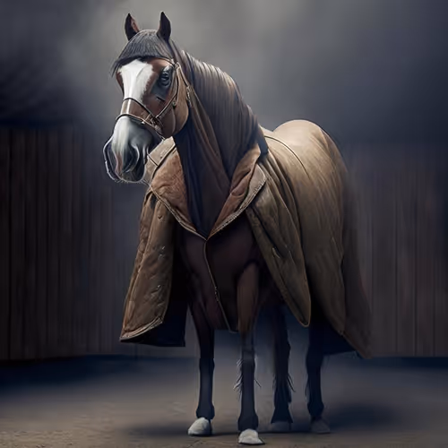 horse in the coat