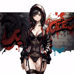 Hoodie Waifu (black)