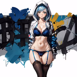 Hoodie Waifu (blue)
