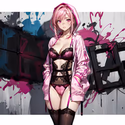 Hoodie Waifu (pink)