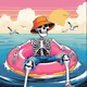 relaxed skeleton