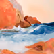 Waves crashing