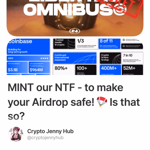 MINT our NTF - to make your Airdrop safe! 🪂 Is that so?