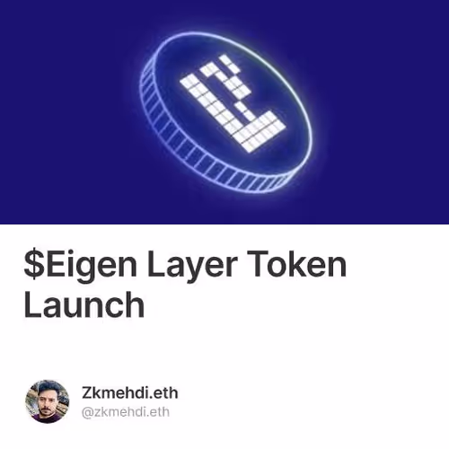 $Eigen Layer Token Launch
