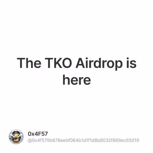 The TKO Airdrop is here