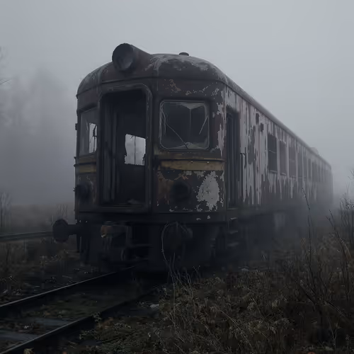 abandoned train