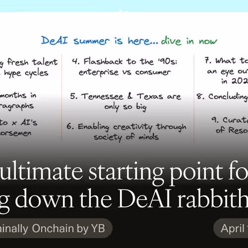 The ultimate starting point for going down the DeAI rabbithole