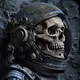 Astronaut With Skull