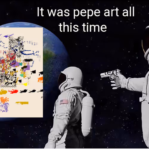 Pepe art in space