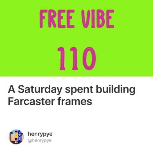 A Saturday spent building Farcaster frames