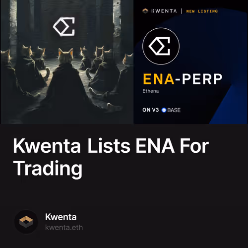 Kwenta Lists ENA For Trading