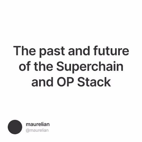 The past and future of the Superchain and OP Stack