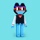 3D Base Voxel Ninja CoolCat