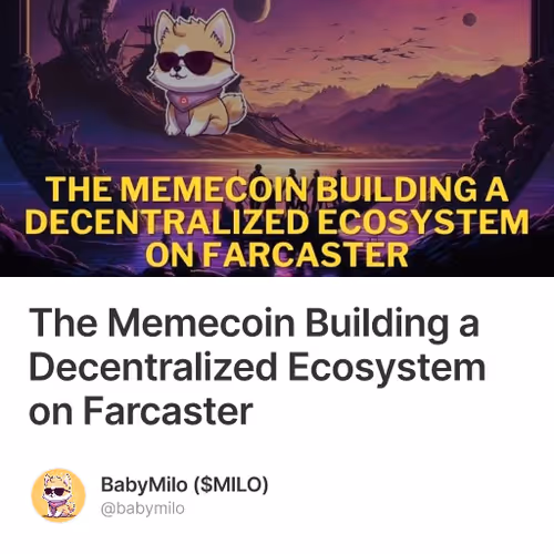 The Memecoin Building a Decentralized Ecosystem on Farcaster