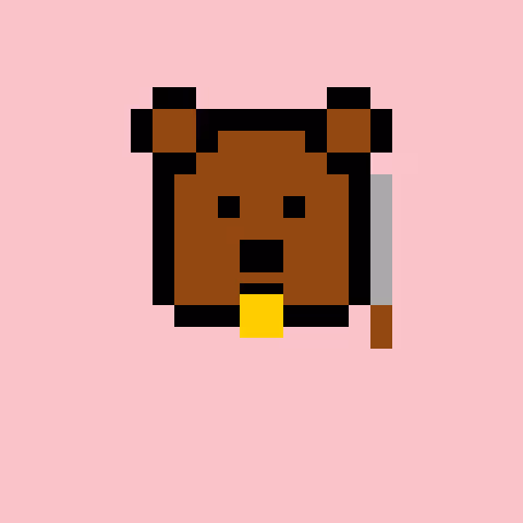 Pixel Bear #52422