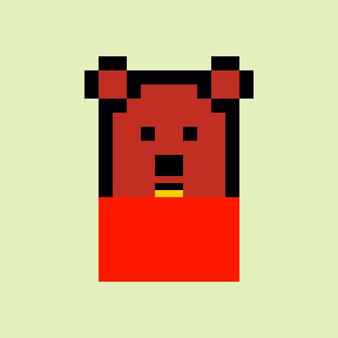 Pixel Bear #56291