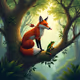 Fox and frog 