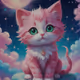 Fluffy Pink Kitten