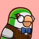Birb NFT #1266 Nerd Blue Bowtie Brown Vest