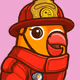 Birb NFT #1714 Firefighter Red Helmet Red Jacket