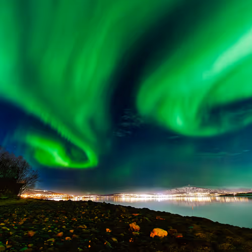 Northern Lights Over Tromso Norway